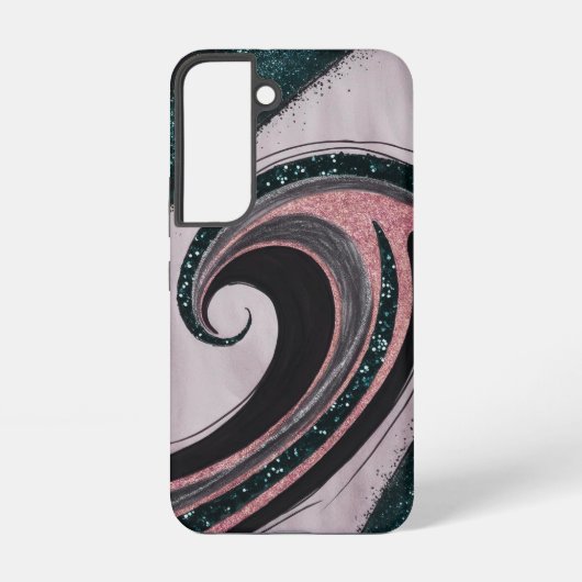 Abstrakt Wave Glitzer Samsung Galaxy Hülle (Rückseite)