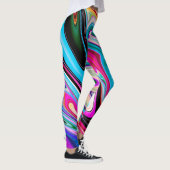 Abstrakt Wave Marble Stone Leggings (Rechts)