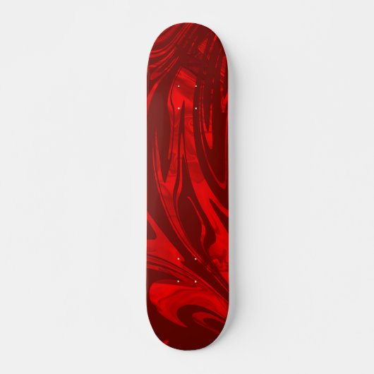 Abstrakt Wave Red Burgundy Skateboard (Vorne)