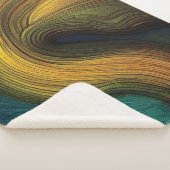 Abstrakt Wave Sherpa Blanket Sherpadecke (3/4)