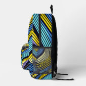 Abstrakt Waveform Bedruckter Rucksack (Rechts)