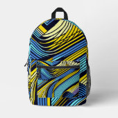Abstrakt Waveform Bedruckter Rucksack (Vorderseite)