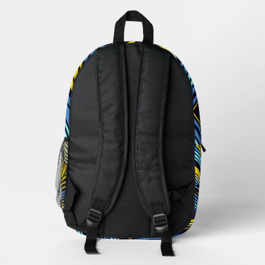 Abstrakt Waveform Bedruckter Rucksack (Rückseite)