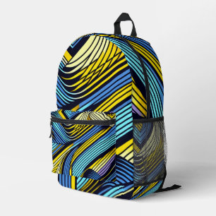 Abstrakt Waveform Bedruckter Rucksack