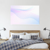 Abstrakt Wavelines Pink Blue Leinwanddruck (Insitu (Schlafzimmer))