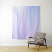 Abstrakt Wavelines Pink Blue Wandteppich (Beispiel)