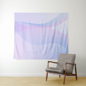 Abstrakt Wavelines Pink Blue Wandteppich (Beispiel (Horizontal))