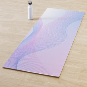 Abstrakt Wavelines Pink Blue Yogamatte