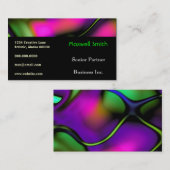 Abstrakt Waves Bold Bright Funky Creative Fun Visitenkarte (Vorne/Hinten)