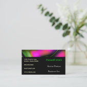 Abstrakt Waves Bold Bright Funky Creative Fun Visitenkarte (Stehend Vorderseite)