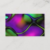 Abstrakt Waves Bold Bright Funky Creative Fun Visitenkarte (Rückseite)