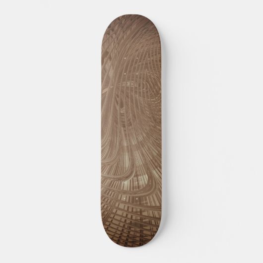 Abstrakt Waves Brown Skateboard (Vorderseite)
