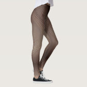 Abstrakt Waves Dark Brown Art Leggings (Rechts)