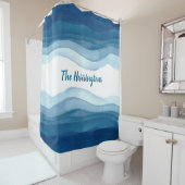 Abstrakt Waves individuelle Name Duschvorhang (Beispiel)