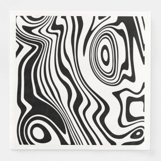 Abstrakt Waves Muster Napkins - Farben auswählen Serviette (Vorderseite)