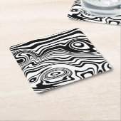 Abstrakt Waves Paper Untersetzer - Ihre Farben (angewinkelt)