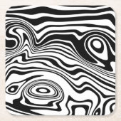 Abstrakt Waves Paper Untersetzer - Ihre Farben (Vorderseite)