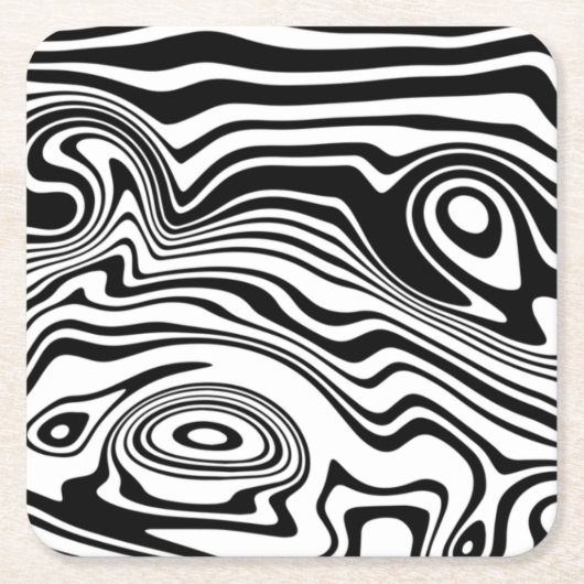 Abstrakt Waves Paper Untersetzer - Ihre Farben (Vorderseite)