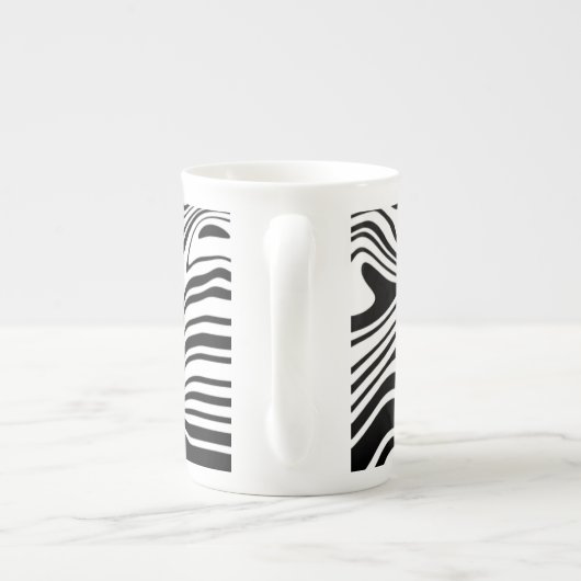 Abstrakt Waves Tasse - Benutzerdefinierte Farben (Rückseite)