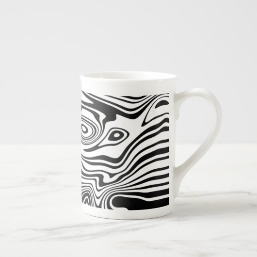 Abstrakt Waves Tasse - Benutzerdefinierte Farben (Rechts)