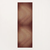 Abstrakt Waves Yoga Mat Brown Yogamatte (Rückseite)