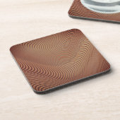 Abstrakt Wavy Brown Untersetzer (Linke Seite)