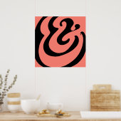 Abstrakt Wavy Modern Bold Poster (Küche)