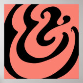 Abstrakt Wavy Modern Bold Poster (Vorne)