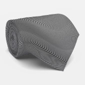 Abstrakt Wavy Striped Gray Neck Tie Krawatte (Gerollt)