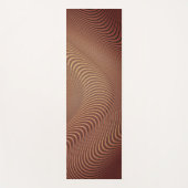 Abstrakt Wavy Yoga Mat Brown Yogamatte (Vorderseite)