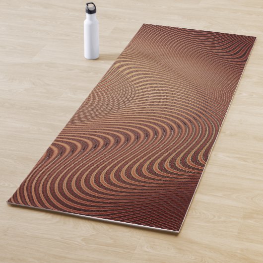 Abstrakt Wavy Yoga Mat Brown Yogamatte (Beispiel)