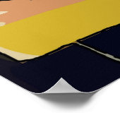 Abstrakt, Wein im Palmenfenster Poster (Ecke)