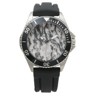 Abstrakt weiße und schwarze Klecks-Muster-Uhr Armbanduhr