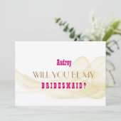 Abstrakt Werden Sie meine Bridesmaid? Einladung (Stehend Vorderseite)