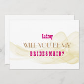 Abstrakt Werden Sie meine Bridesmaid? Einladung (Vorne/Hinten)