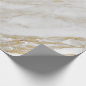 Abstrakt-White-Gold-Grau Carrara-Marmorstein VIP Geschenkpapier (Ecke)