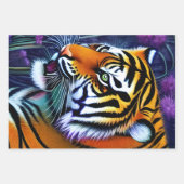 Abstrakt Wild Majestic Predator Tiger Geschenkpapier Set (Vorderseite 2)
