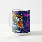 Abstrakt Wild Majestic Predator Tiger Kaffeetasse (Vorderseite Links)