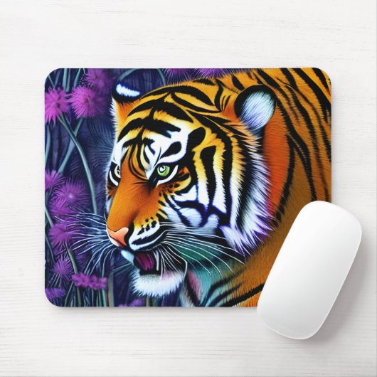 Abstrakt Wild Majestic Predator Tiger Mousepad (Mit Mouse)