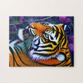 Abstrakt Wild Majestic Predator Tiger Puzzle (Horizontal)