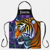 Abstrakt Wild Majestic Predator Tiger Schürze (Vorderseite)
