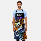 Abstrakt Wild Majestic Predator Tiger Schürze (Getragen)