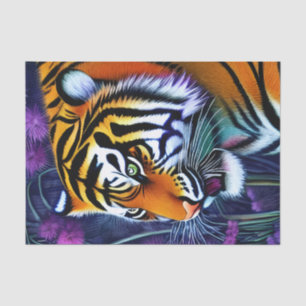 Abstrakt Wild Majestic Predator Tiger Seidenpapier