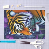 Abstrakt Wild Majestic Predator Tiger Seidenpapier (Handwerk)
