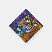 Abstrakt Wild Majestic Predator Tiger Serviette (Ecke)