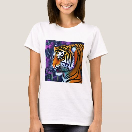 Abstrakt Wild Majestic Predator Tiger T-Shirt (Vorderseite)