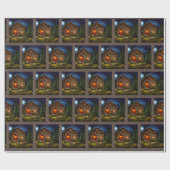 Abstrakt Wilderness Kleine Hütte Geschenkpapier (Flach)