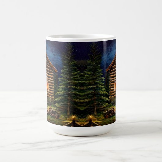 Abstrakt Wilderness Kleine Hütte Kaffeetasse (Mittel)
