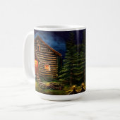 Abstrakt Wilderness Kleine Hütte Kaffeetasse (Vorderseite Links)