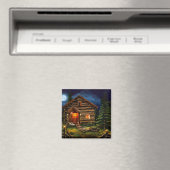 Abstrakt Wilderness Kleine Hütte Magnet (In Situ (Geschirrspüler))